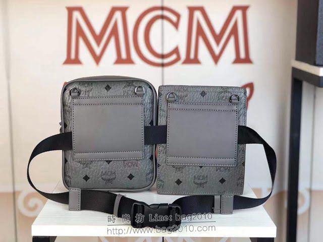 MCM腰包 原單新品 1058 Stark Modular腰包 標誌性Visetos印花塗層 扁平手拿包 拉鏈手包 可組成或單獨使用 MCM斜背包  mdmc1394